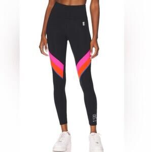 P.E. Nation Rewind Legging Black Pink Orange Size Small